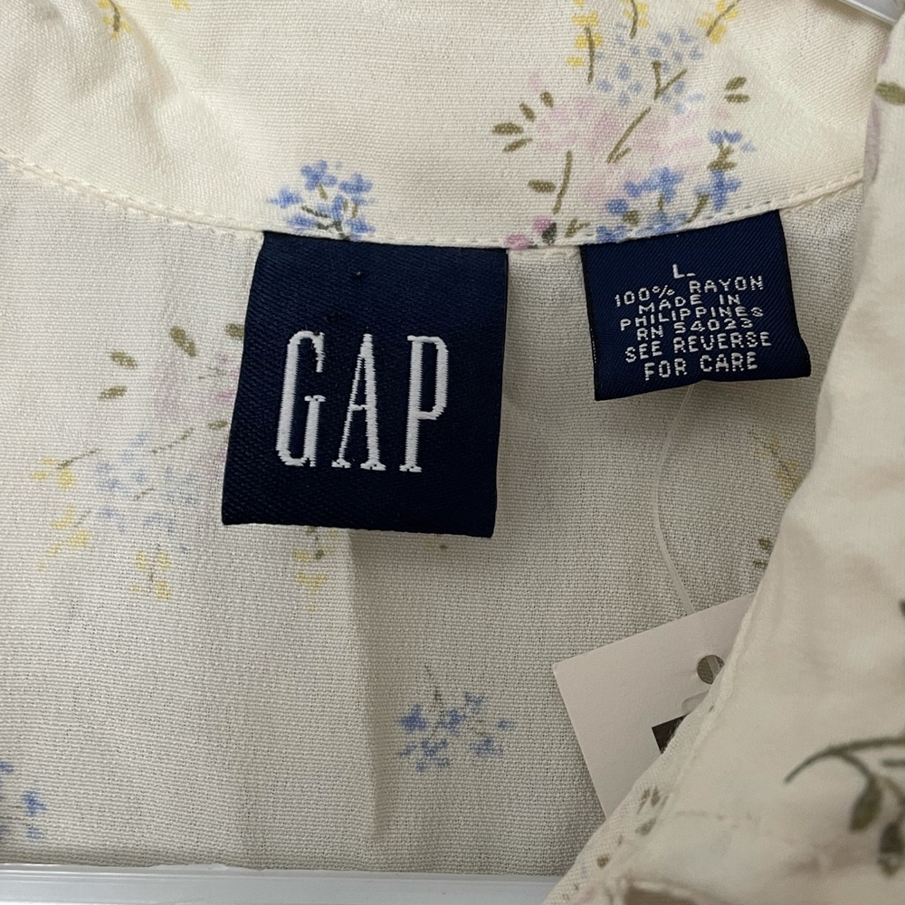 GAP Cream and Purple Floral Kids Casual Dress - Picture 3 of 6